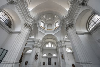 Interior of the parish church of St John, Hauk Abbey, built in 1691, Bahnhofstr. 4, Würzburg, Lower