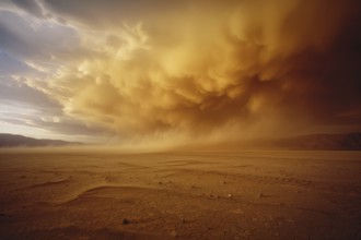 Sandstorm in the Sahara, Sahara dust, Dust cloud, AI generated, AI generated, AI generated