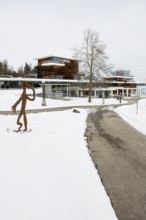 Buchheim Museum of Fantasy with snow in winter, Bernried, Lake Starnberg, Fünfseenland,