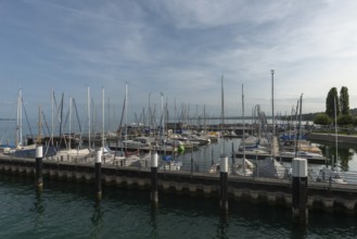 Constance-Staad, marina, jetty, Lake Constance, Baden-Württemberg, Germany, Europe