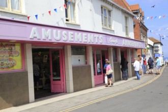 Amusements arcade at Sheringham, Norfolk, England, UK