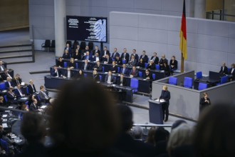 Bärbel Bas (SPD), President of the Bundestag, speaks in the plenary of the German Bundestag on