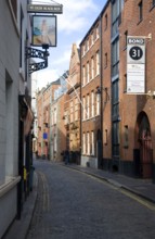 Narrow High Street in the old town, Hull, Yorkshire, England, United Kingdom, Europe