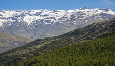 Landscape of Sierra Nevada Mountains in the High Alpujarras, near Capileira, Granada Province,