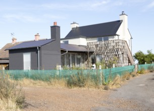 Ronina, a former MOD house redesigned by Casswell Bank architects on the beach at Shingle Street,