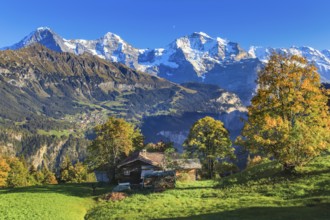 Eiger, 3970 m, Mönch, 4107 m, Jungfrau, 4158 m, Bernese Oberland, Switzerland, Europe