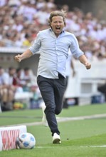 Goal celebration Coach Bo Henriksen 1. FSV Mainz 05 MHPArena, MHP Arena Stuttgart,