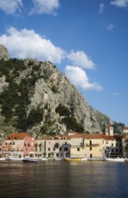 The town of Omis is located in southern Croatia at the mouth of the Cetina River into the Adriatic