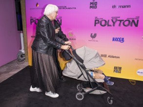 Claudia Roth (Bündnis 90/Die Grünen, Senator for Culture) with pram on the red carpet in front of