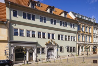 Historic town houses, Haus zum Palmbaum, Arnstadt, Thuringia, Germany, Europe