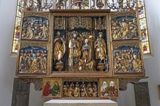 Late Gothic winged altar by Michael Wohlgemut completed in 1508, town church of St John and St