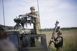 Annalena Bärbock (Alliance 90/The Greens), visits a Mobile Air Defence unit in Kyiv. Kyiv, 21 May