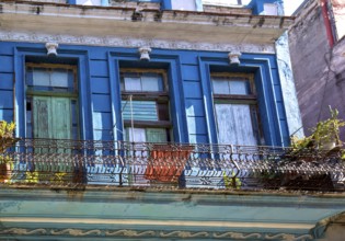 Scenic colorful Old Havana streets in historic city center of Havana Vieja near Paseo El Prado and