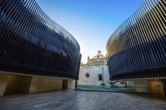 Merida, Mexico – 11 February, 2020: Patio of Strings of the concert hall of Palace of Mexican Music