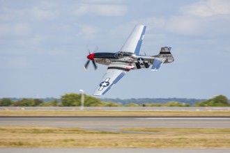 P-51 Mustang Glamorous Gal performing in air show at NAS Jacksonville, Florida, USA, North America