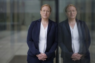 Dagmar Schmidt, deputy leader of the SPD parliamentary group in the Bundestag, poses for a photo in