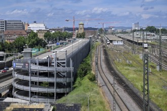 Badischer Bahnhof multi-storey car park, Basel, Switzerland, Europe