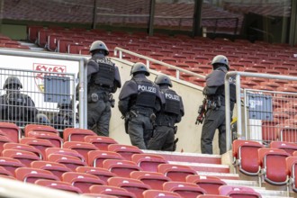 Baden-Württemberg police anti-terror exercise in the stadium. In the run-up to the European