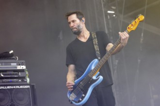 Adenau, Germany, 8.6.2024: Dogstar (bass, Keanu Reeves) play at Rock am Ring. The festival takes