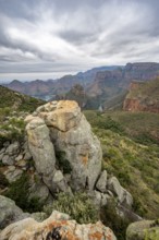 View of Blyde River Canyon, Upper Viewpoint, canyon landscape, Panorama Route, Mpumalanga, South