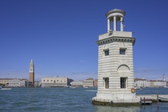 Lighthouse at the marina of San Giorgio Maggiore behind St Mark's Square, Venice, Metropolitan City