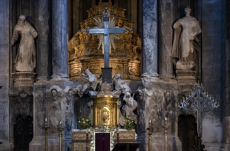 Interior view, altar, Igreja de São Domingos church, Lisbon, Portugal, Europe