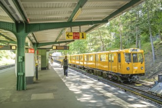 Krumme Lanke underground station, Zehlendorf, Steglitz-Zehlendorf district, Berlin, Germany, Europe