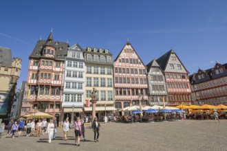 Half-timbered houses, Römerberg Ostzeile, Frankfurt am Main, Hesse, Germany, Europe