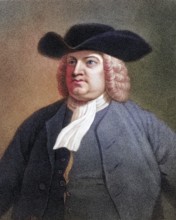 William Penn 1644-1718, English Quaker leader. From the book Gallery of Portraits, published in