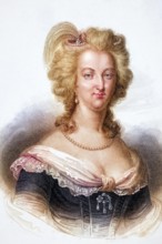 Marie Antoinette 1755-1793, Queen of France, woman of Louis XVI, Historical, digitally restored