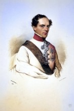 Viktor von Zichy-Ferraris (1806-1846), Count, Dragoon Colonel, Historical, digitally restored