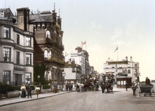 The Royal Esplanade Hotel at left and the Royal Pier Hotel in the distance. The Royal Pier Hotel