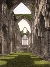 Tintern Abbey, a ruined abbey in the Welsh Wye Valley near the village of Tintern, Wales, Historic,