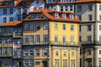 View of Portuguese traditional colorful houses in Porto city, Portugal, Europe