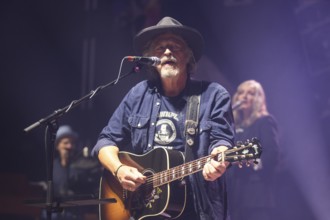 Wolfgang Niedecken, singer of BAP live on Time Travel 81/82 Tour at the Tempodrom in Berlin on 09