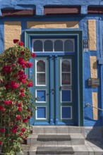 Front door of a historic house, Rehna, Mecklenburg-Vorpommern, Germany, Europe