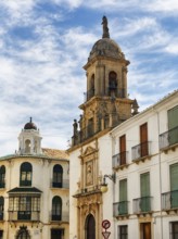 Baroque church Parroquia Virgen del Carmen with bell tower, Priego de Córdoba, Priego de Cordoba,