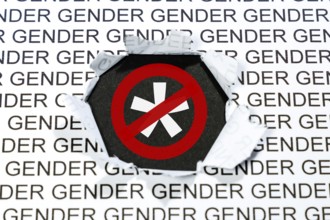 Gender ban Gender ban Gendering with a gender star as a symbol for gender-appropriate language