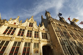 Old civil registry office, registry office and town hall, façade detail on Burg Square, historic