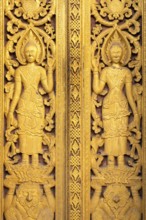 Ornate door at Wat Sensoukharam, Luang Prabang, Laos, Asia