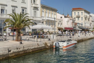 Promenade at the harbour, Porec, Istria, Croatia, Europe