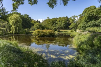 Liselund Slotspark, landscape garden of Liselund Castle Country House, Mön Island, Denmark, Europe