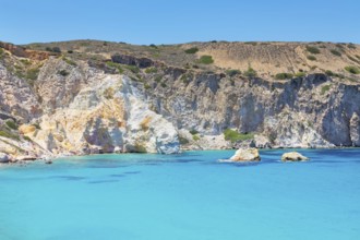 Firopotamos bay view, Firopotamos, Milos Island, Cyclades Islands, Greece, Europe