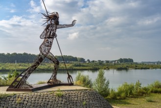 Peaceful Warrior Vreedzame Krijger on the Maas in Venlo, Netherlands