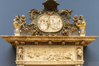 Bode Museum, cornice with ornaments, Berlin, Germany, Europe