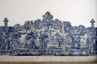 Church and Monastery of Sao Vicente de Fora, Panel of Azulejo tiles in the Cloister, Lisbon,