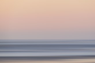 Wadden Sea in the evening light with wiping effect, North Sea, Norddeich, Lower Saxony, Germany,