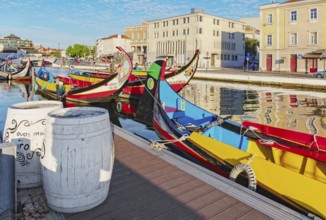 Moliceiro boats, Aveiro, Portugal, Europe