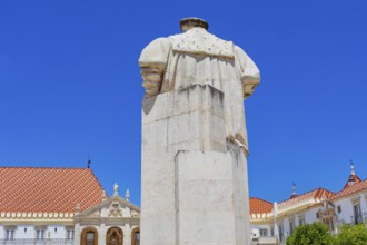 Statue of King Joao III, University of Coimbra, Coimbra, Coimbra district, Centro Region, Portugal,