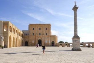 Basilica of Santa Maria de Finibus Terrae with Marian column, Santa Maria di Leuca, Apulia